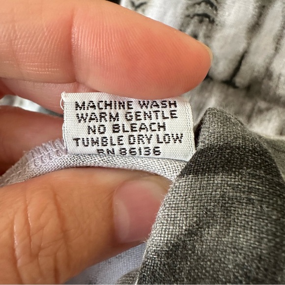 Bryn Walker Lagenlook Large 100% Linen Fran Top Ruffle Sleeve Peasant Shirt - Picture 10 of 10